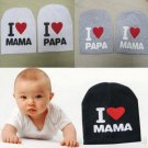Baby Children Sweet Cotton Beanie I Love Mama Papa Hat