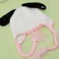 Animal Newborn Baby Cow Hat Knit Braided Tassels Cap
