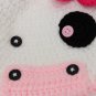 Animal Newborn Baby Cow Hat Knit Braided Tassels Cap