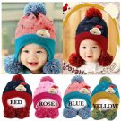 Baby Children Christmas Knitted Hat Printed Moon Star Dot Cap