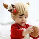 Children Boys Girls Baby Christmas Cap Woolen Fawn Snowflake Hat