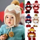 Baby Kids Warm Cap Knitted Woolen Beanie Hats Ball Accessories