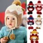 Baby Kids Warm Cap Knitted Woolen Beanie Hats Ball Accessories