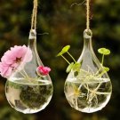 Water Drop Shape Hanging Glass Flower Vase Home Party Decor