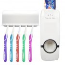 Automatic Auto Toothpaste Dispenser and 5 Toothbrush Holder Set