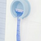Wall Suction Shaver Holder Razor Tool Shelf Blue White