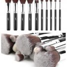 MSQ 10Pcs Black Goat Hair Makeup Cosmetic Brushes Set Kit