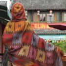 Cape Geometric Pattern Fringe Shawl Scarf