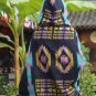 Cape Geometric Pattern Fringe Shawl Scarf
