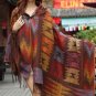 Cape Geometric Pattern Fringe Shawl Scarf