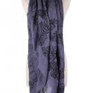 Leaves Embroidery Long Shawl Fashion Cotton Warmth Scarf