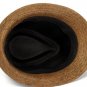 Unisex Braid Fedora Trilby Gangster Cap Beach Sun Straw Panama Hat