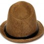 Unisex Braid Fedora Trilby Gangster Cap Beach Sun Straw Panama Hat
