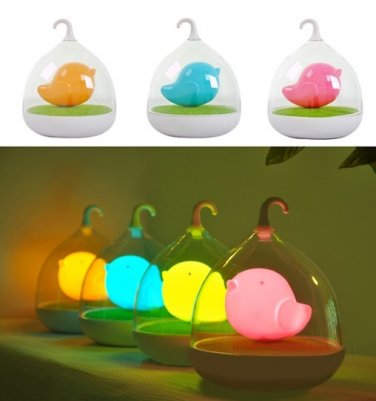 Creative Lovely Birdcage LED Rechargeable Touch Dimmer Night Light