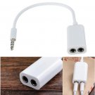 Universal 3.5mm 1 Male to 2 Female Audio Headphone Splitter Adapter