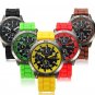 Silicone Band Big Dial 5 Colors Quartz Watch
