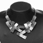 Vintage Cross Alloy Pendant Snake Chain Bib Choker Necklace For Women