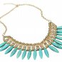 Bohemia Crystal Pendant Chain Choker Statement Necklace For Women