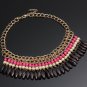 Bohemian Tassels Drop Beads Choker Chain Bib Statement Necklace