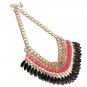 Bohemian Tassels Drop Beads Choker Chain Bib Statement Necklace