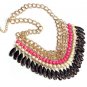 Bohemian Tassels Drop Beads Choker Chain Bib Statement Necklace