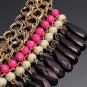 Bohemian Tassels Drop Beads Choker Chain Bib Statement Necklace