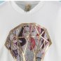 Diamond Pattern Split Ventilate Long Sleeve Round Neck Mesh Top