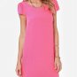 Short Sleeve Shaped Mesh Backless Chiffon Dress