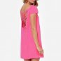 Short Sleeve Shaped Mesh Backless Chiffon Dress
