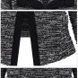 Woolen Lady Split Contrast No Button Knit Outwear