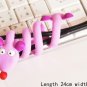 5Pcs Color Random Fashion Lovely Strip Animal Shaped Bobbin Rubber Earphone Line Winder Drop