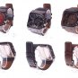 Military Man Women Army Multi-Time Zones 3 Time Sport Quartz Leather Watch