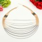 Multilayer Gold Black Tassel Long Chain Necklace For Women