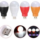 Portable 5W USB LED Ball Desk Reading Light Camp Lamp Bulb For PC Laptop 5V