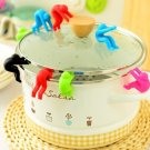 6Pcs Creative Lilliputian Raise Lid Anti-overflow Device Heightening Lid