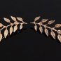 1Pair Vintage Gold Silver Leaf Collar Pins Brooches Jewelry Unisex