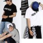 Mens Korean Casual Simple Loose Letter Short Sleeve T-shirt