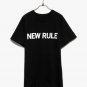 Mens Korean Casual Simple Loose Letter Short Sleeve T-shirt