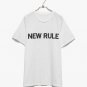 Mens Korean Casual Simple Loose Letter Short Sleeve T-shirt