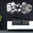 30pcs 3D Circle Mirror Wall Stickers Acrylic Vinyl Decal Home Art Decor