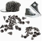 100Pcs 10mm Metal Cone Bullet Spike Screw Rivet Studs DIY Accessories