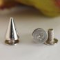 100Pcs 10mm Metal Cone Bullet Spike Screw Rivet Studs DIY Accessories