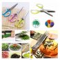 5 Blades Stainless Steel Kitchen Herb Craft Shredding Paper Cutting Scissors