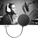 Double Layer Studio Microphone Wind Screen Mask Gooseneck Shield Pop Filter