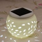 Ceramic Changing Colour LED Solar Lamp Sun Powered Table Garden Round Light