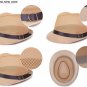 Braid Fedora Trilby Gangster Cap Beach Sun Flax Panama Hat