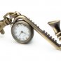 Vintage Bronze Saxophone Design Pocket Watch