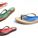 Flat Flip-Flops Thongs Slippers Rattan Grass Sandals