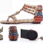 Womens Summer Roman Bohemian Style Beaded Gemstone