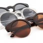UV400 Women Sunglasses Half Frame Round Wooden